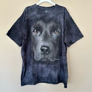 The Mountain 2X Black Lab Dog Face Cotton Short Sleeve T-Shirt Y2K Dog Lover